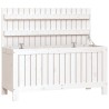 Boîte de rangement de jardin Blanc 108x42,5x54 cm Bois de pin 