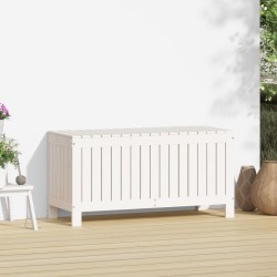 Boîte de rangement de jardin Blanc 108x42,5x54 cm Bois de pin 