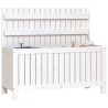 Boîte de rangement de jardin Blanc 108x42,5x54 cm Bois de pin 