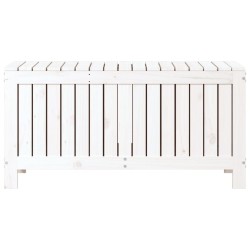 Boîte de rangement de jardin Blanc 108x42,5x54 cm Bois de pin 