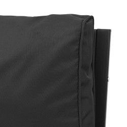 Chaises de jardin avec coussins gris lot de 2 60x74x79 cm acier 