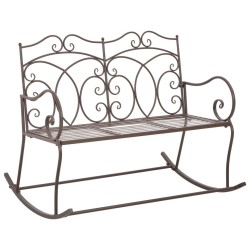 Banc de jardin 104 cm Fer Marron antique 