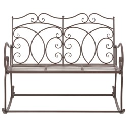 Banc de jardin 104 cm Fer Marron antique 