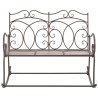 Banc de jardin 104 cm Fer Marron antique 