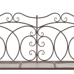 Banc de jardin 104 cm Fer Marron antique 