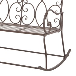 Banc de jardin 104 cm Fer Marron antique 