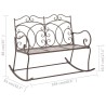 Banc de jardin 104 cm Fer Marron antique 