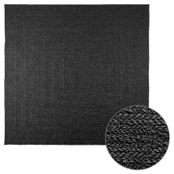 Tapis ZIZUR 200x200 cm aspect de jute intérieur extérieur 