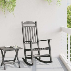Chaise à bascule de jardin noire 65x84x114 cm HDPE 