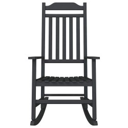 Chaise à bascule de jardin noire 65x84x114 cm HDPE 