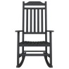 Chaise à bascule de jardin noire 65x84x114 cm HDPE 