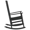Chaise à bascule de jardin noire 65x84x114 cm HDPE 