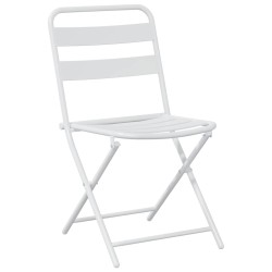 Ensemble Bistro Pliable 3 Pièces Acier Blanc 