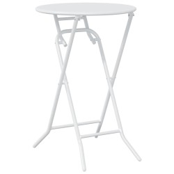 Ensemble Bistro Pliable 3 Pièces Acier Blanc 