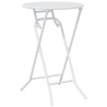 Ensemble Bistro Pliable 3 Pièces Acier Blanc 