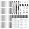 Poteaux de clôture 26 pcs Gris Ø32 mm 150 cm en acier galvanisé 