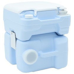 Toilette portable 10L d'eau douce, réservoir de déchets de 20L, couleur bleue 
