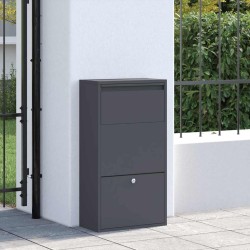 Boîte à colis Anthracite 44x22x82 cm Acier 