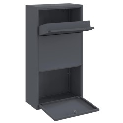 Boîte à colis Anthracite 44x22x82 cm Acier 