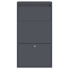 Boîte à colis Anthracite 44x22x82 cm Acier 