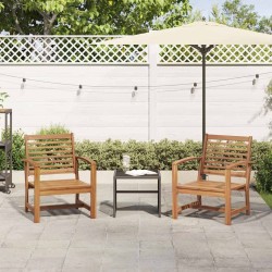 Chaises de jardin 2 pcs Marron 60 x 65 x 76.5 cm 