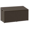 Boîte de rangement de jardin marron 110x50x58 cm résine tressée 
