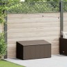 Boîte de rangement de jardin marron 110x50x58 cm résine tressée 