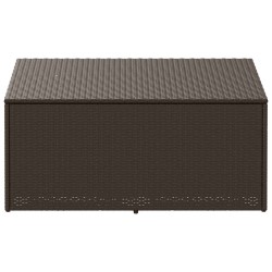 Boîte de rangement de jardin marron 110x50x58 cm résine tressée 