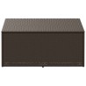 Boîte de rangement de jardin marron 110x50x58 cm résine tressée 
