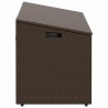 Boîte de rangement de jardin marron 110x50x58 cm résine tressée 