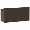 Boîte de rangement de jardin marron 110x50x58 cm résine tressée 