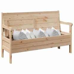 Banc extérieur 119x76x44 cm en bois de pin massif 