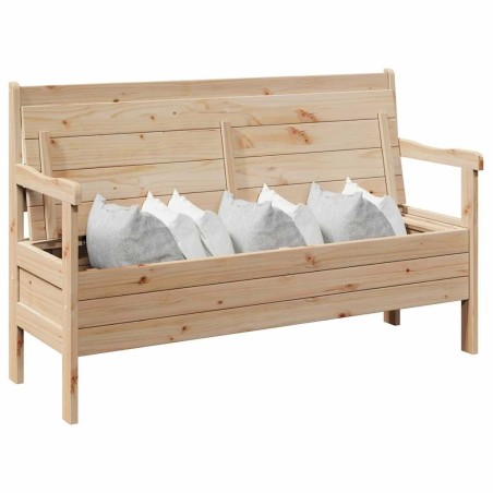Banc extérieur 119x76x44 cm en bois de pin massif 