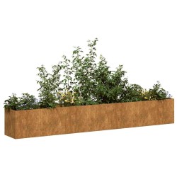 Jardinière rouillé 280x40x40 cm acier inoxydable 