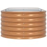 Lit de Jardin Surélevé Marron avec Aspect Bois 240x80x44 cm Acier 