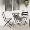 Ensemble Bistro pliant 3 pièces acier anthracite 