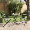 Ensemble Bistro pliant 3 pièces acier anthracite 