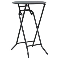 Ensemble Bistro pliant 3 pièces acier anthracite 