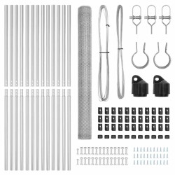 Ensemble de Clôture 2 Pcs Acier galvanisé 25 x 1,5 m Durable 