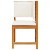 Fauteuil de jardin d'angle avec coussins en bois d'acacia solide 