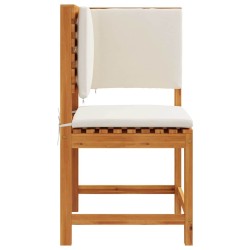 Fauteuil de jardin d'angle avec coussins en bois d'acacia solide 