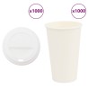 Tasses à café en papier avec couvercles 1000 pcs 16oz 400ml 