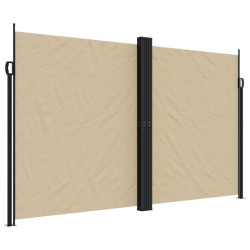 Auvent latéral rétractable beige 200x600 cm 