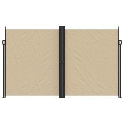 Auvent latéral rétractable beige 200x600 cm 