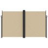 Auvent latéral rétractable beige 200x600 cm 