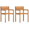 Chaises de jardin 2 pièces 50x53x80 cm Bois massif Acacia 
