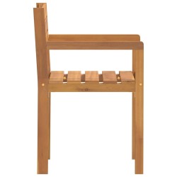 Chaises de jardin 2 pièces 50x53x80 cm Bois massif Acacia 