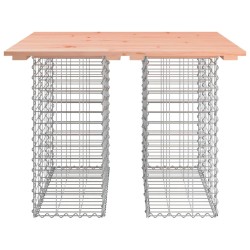 Banc jardin design gabion 100x102x72 cm bois massif de douglas 