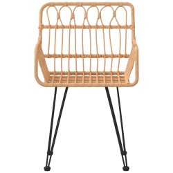 Chaises de jardin lot de 2 accoudoir 56x64x80 cm Résine tressée 