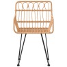Chaises de jardin lot de 2 accoudoir 56x64x80 cm Résine tressée 